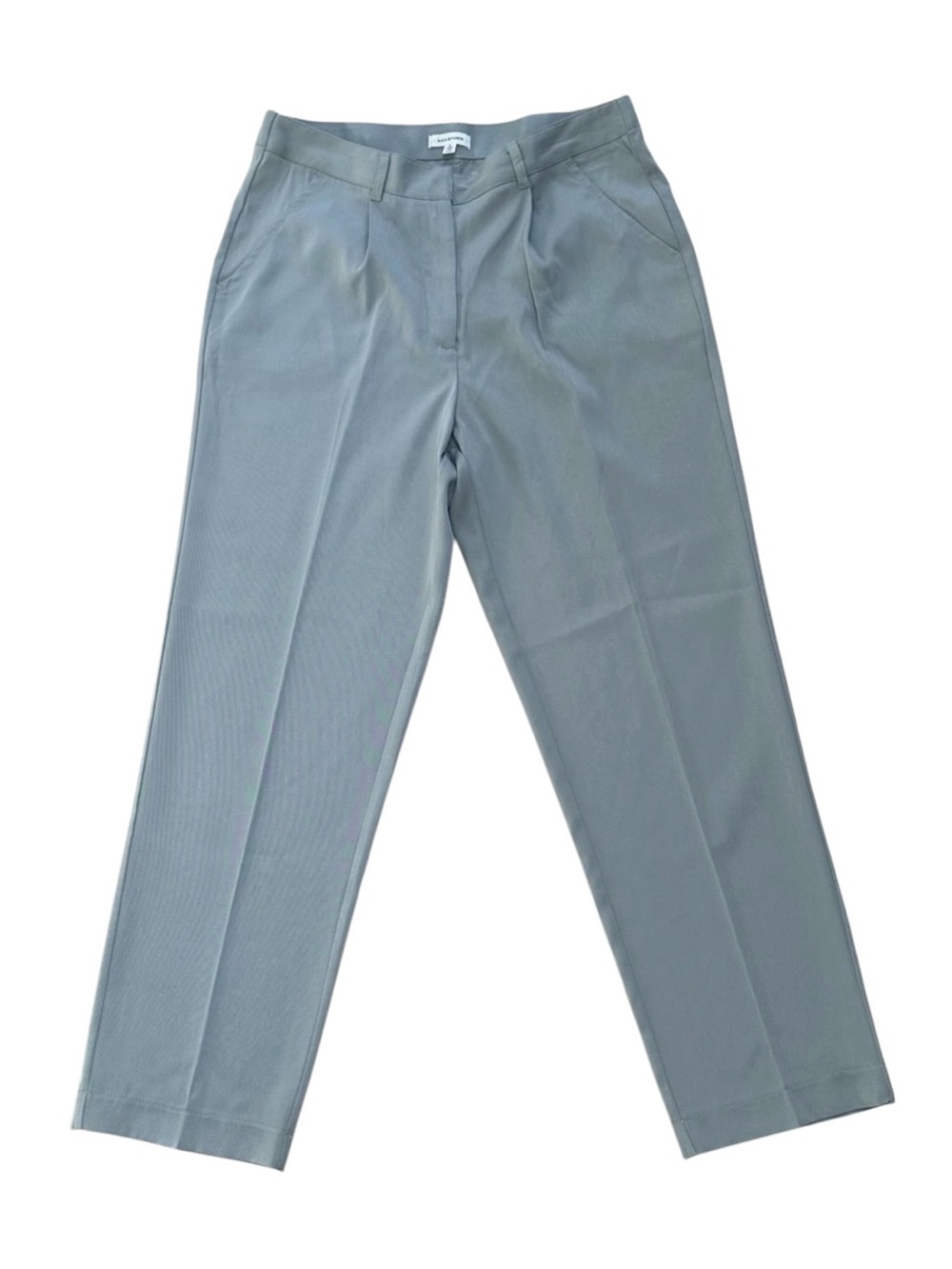Max Studio Sage Green Straight-Leg Trousers